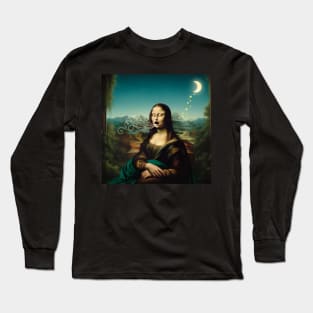 Mona Lisa Rests: World Sleep Day Long Sleeve T-Shirt